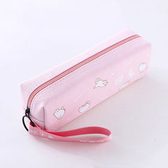 Korean Pastel Square Pencil Case – Cute INS Canvas Stationery Pouch