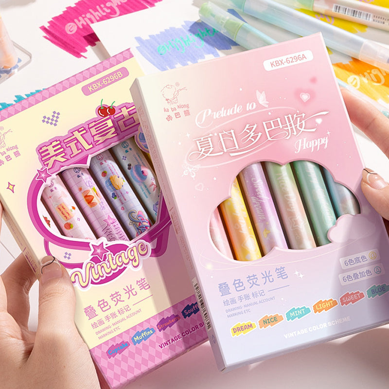 American Vintage Double Head Magic Highlighter Set, Kawai Highlighters