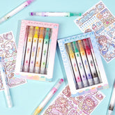 ✨ Mochi Double-Ended Highlighter Set of 6 – Cute, Pastel & Aesthetic Study Glow! 🍡