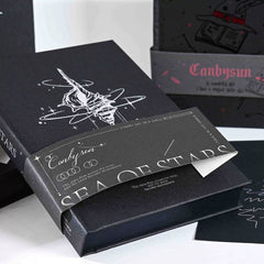 Aeesthetic Black Paper Sketch & Doodle Journal - Kawaii Stories