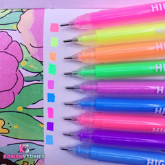 High Glossy Morandi Color Series Pointer Pen Set of 9