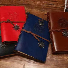 Vintage Pirate PU Leather Cover Helm A5 Notebook, Kawai Notebooks