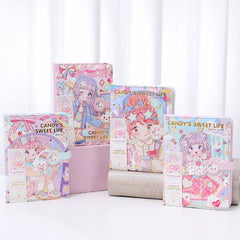 Kawaii Girl Magnetic Buckle Notebook, Kawai Notebooks