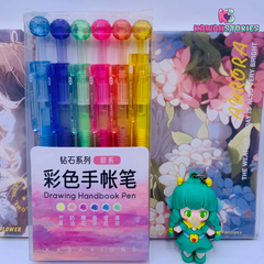 Kawaii Diamond Color Series Gel Pen Set of 6 - Sweet Series