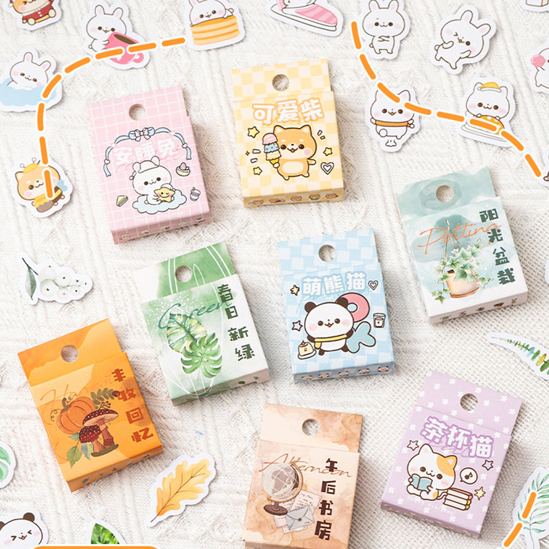 Kawaii Gift Giving Die Cut Stickers - Box of 45 Stickers,Stickers
