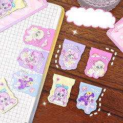 Cute Cartoon Pony Lily Magnetic Bookmark, Bookmarks