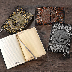 Mystery Tree 3D Embossed Faux Leather Cover Notebook, awai Notebooks
