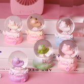 Luminous Resin Capybara Crystal Ball Blind Box Decor,Kawaii Table Décor and Accessories