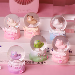 Luminous Resin Capybara Crystal Ball Blind Box Decor,Kawaii Table Décor and Accessories