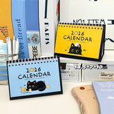 2026 Cute Cartoon Kitten Desk Illustrated Calendar