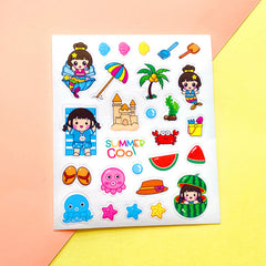 Transparent PVC Thermos Cup Stickers - Set of 15 Sheets,Stickers