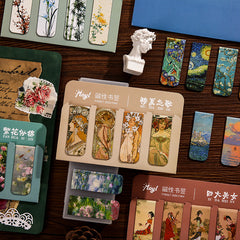 Vintage Oil Painting Style Magnetic Bookmark, Bookmarks