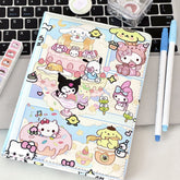 🌸 Japanese Sanrio Cartoon A5 Notebook – Cute Kawaii Faux Leather Diary