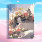 Kawaii Cute Cat EVA Rubber Cover A5 Notebook Yellow, Kawai Notebooks