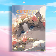 Kawaii Cute Cat EVA Rubber Cover A5 Notebook Yellow, Kawai Notebooks