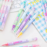 Kawaii Stacked Color Double-Ended Highlighter Set of 8