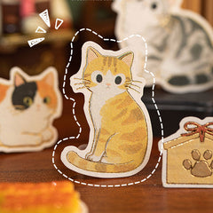 Meow Life Cute Cat Pattern Stickers for DIY Notebook & Photo Frame