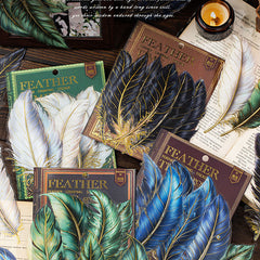 PET Vintage Foil Sticker Pack Angel's Feather Series Set of 5 Stickers
