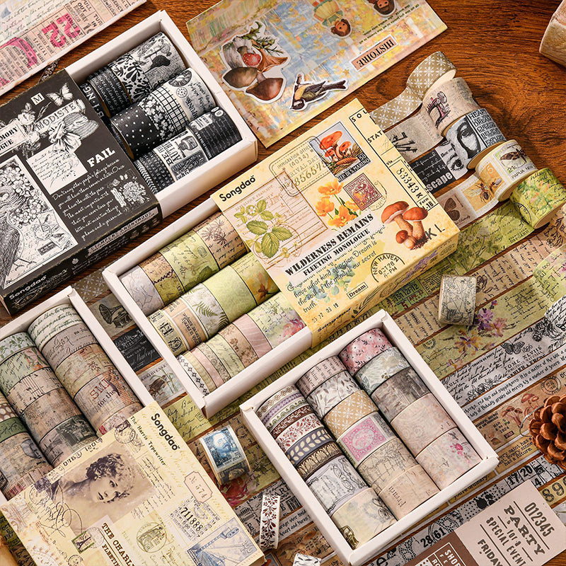 Ancient Style Stickers Washi Tape Box of 20, Washi Tapes