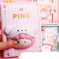 Kawaii Cartoon Animal Slow Rebound Decompression Notebook, Kawai Notebooks