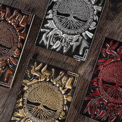 Mystery Tree 3D Embossed Faux Leather Cover Notebook, awai Notebooks
