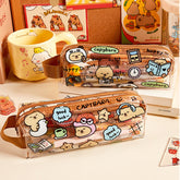 capybara waterproof transparent pencil case