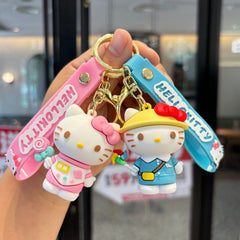 🎀 Hello Kitty Keychain – Cute Cartoon Bag Charm & Gift Doll Pendant