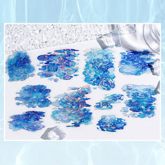 Mo Ink PET Ice Crystal Sticker – Rainwater Series Pack of 20 Stickers