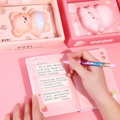 Kawaii Cartoon Animal Slow Rebound Decompression Notebook, Kawai Notebooks