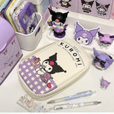 🍰 Japanese Cream Pancake Square Pencil Case – Cute Large-Capacity Stationery Storage Bag