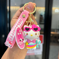 🎀 Hello Kitty Keychain – Cute Cartoon Bag Charm & Gift Doll Pendant