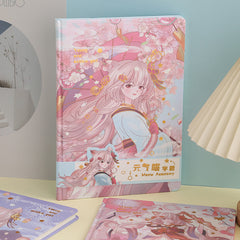 Peach Kawaii Dreamscapes B5 Hardcover Notebook, Kawai Notebooks