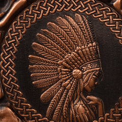 Vintage Red Indian 3D Embossed Faux Leather Cover Notebook, Kawai Notebooks