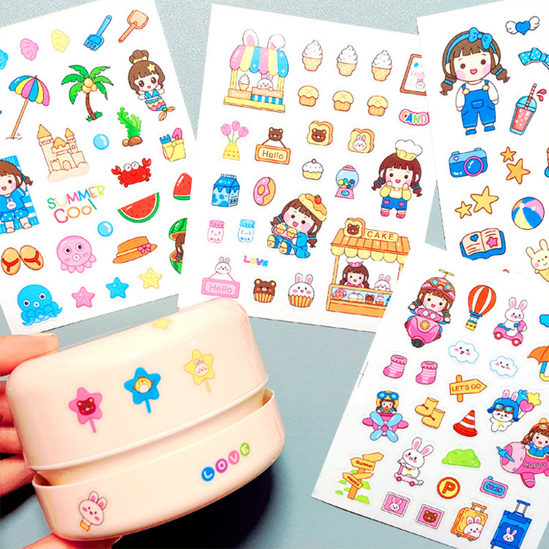 Transparent PVC Thermos Cup Stickers - Set of 15 Sheets,Stickers