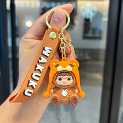 🎉 New Cartoon WAKUKU Keychain – Cool 3D Soft Rubber Figure Pendant
