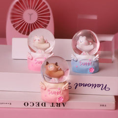Luminous Resin Capybara Crystal Ball Blind Box Decor,Kawaii Table Décor and Accessories