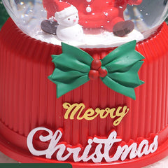 Resin Santa Claus Crystal Ball With Snow And Music Box,Kawaii Table Décor and Accessories