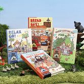 🌟 Cute Island Animal City Hardcover Illustrated Diary – B6 Color-Page Kawaii Journal