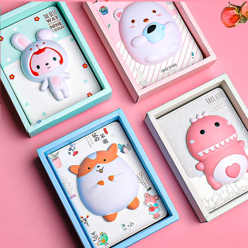 Kawaii Cute Cartoon Slow Rebound Decompression Notebook, Kawai Notebooks