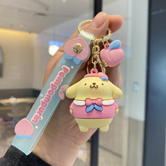π Pastel Sanrio Momo Keychain β Cute Doll Pendant Collection