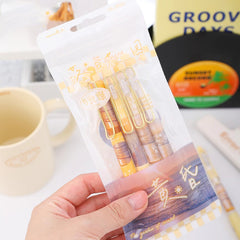 🍁 Autumn Sunset Dream Gel Pen Set — 4-Piece Click Gel Pens (0.5mm)