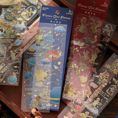 Little Prince Star Dream PVC Gold Foil Stamping Stickers,Stickers