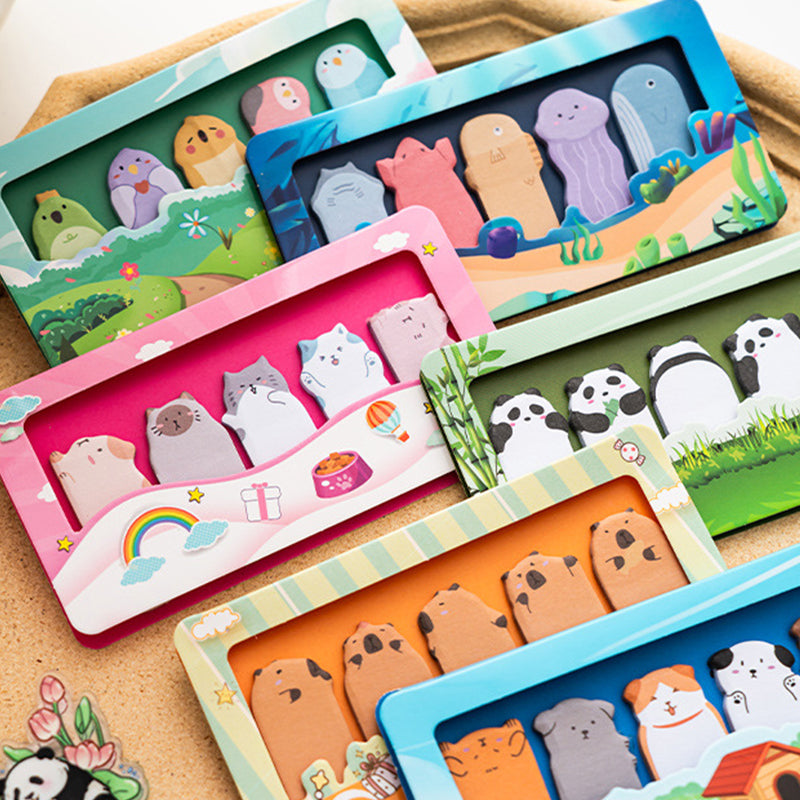 Kawaii Animal Cartoon Thumb Sticky Notes Bookmarks,Sticky Notes