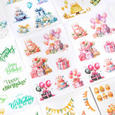 Happy Party Double-Material DIY PET Stickers Set of 20 Sheets