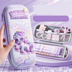 Purple Three Dimensional Pattern Multifunctional Large Capacity Geometry Box, Geometry Box