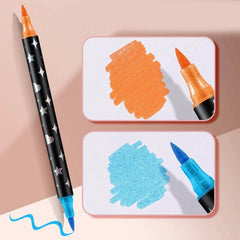 Dual-Ended Two-Tone Glitter Marker Set - KawaiiStories