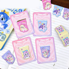 Cute Cartoon Pony Lily Magnetic Bookmark, Bookmarks