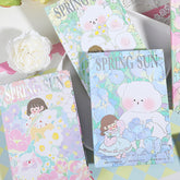 Aesthetic Kawaii Illustrated Hardcover Notebook, Kawai Notebooks