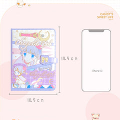 Kawaii Girl Magnetic Buckle Notebook, Kawai Notebooks