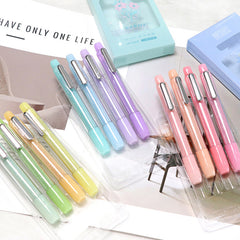 π Glitter Perfume Highlighter Pen Set β Morandi Pastel Glow (4-Pack)